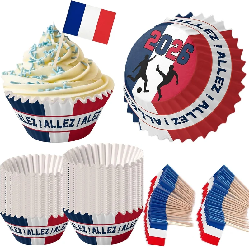 200 cure-dents drapeau France pour cupcakes & buffet (HOMAVEL)