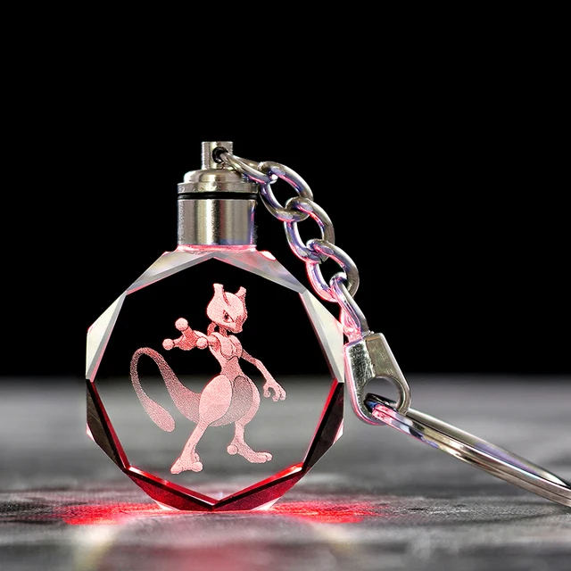 Pendentif en cristal Pokemon avec effet 3D - nombreux motifs