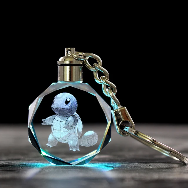 Pendentif en cristal Pokemon avec effet 3D - nombreux motifs
