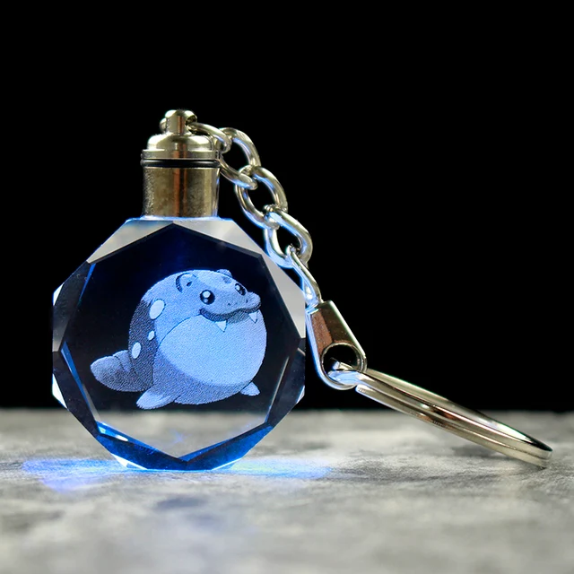 Pendentif en cristal Pokemon avec effet 3D - nombreux motifs