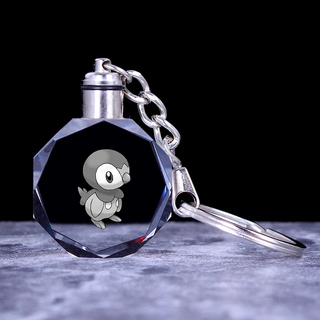 Pendentif en cristal Pokemon avec effet 3D - nombreux motifs
