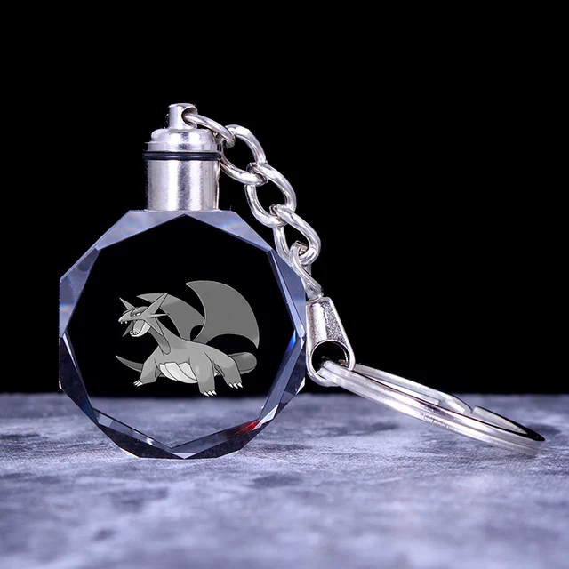 Pendentif en cristal Pokemon avec effet 3D - nombreux motifs
