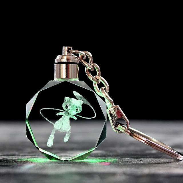 Pendentif en cristal Pokemon avec effet 3D - nombreux motifs