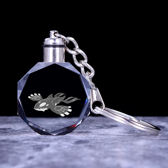 Pendentif en cristal Pokemon avec effet 3D - nombreux motifs