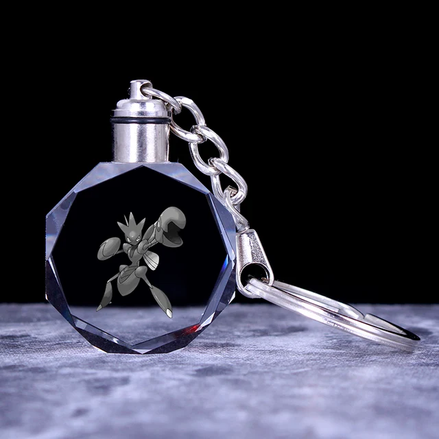 Pendentif en cristal Pokemon avec effet 3D - nombreux motifs