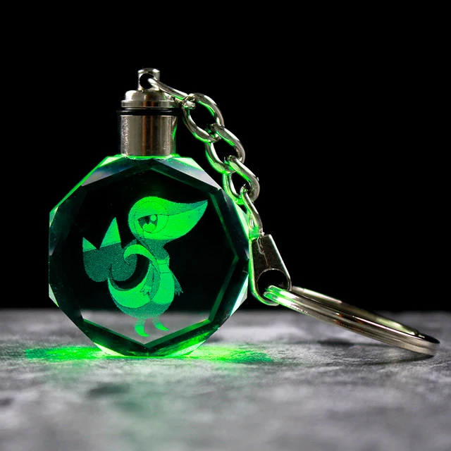 Pendentif en cristal Pokemon avec effet 3D - nombreux motifs