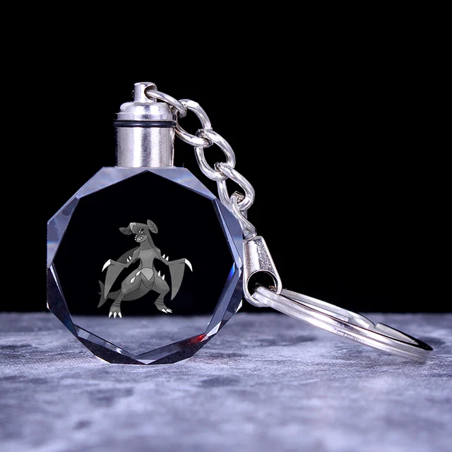 Pendentif en cristal Pokemon avec effet 3D - nombreux motifs