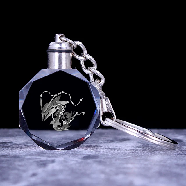 Pendentif en cristal Pokemon avec effet 3D - nombreux motifs