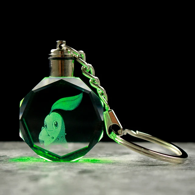Pendentif en cristal Pokemon avec effet 3D - nombreux motifs