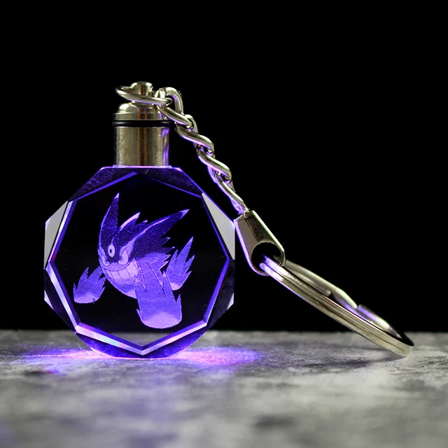 Pendentif en cristal Pokemon avec effet 3D - nombreux motifs