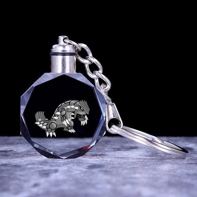 Pendentif en cristal Pokemon avec effet 3D - nombreux motifs