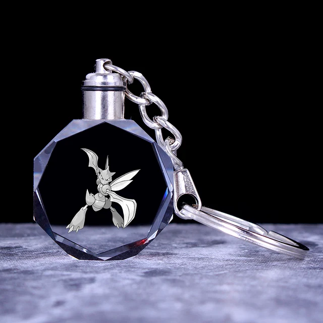 Pendentif en cristal Pokemon avec effet 3D - nombreux motifs