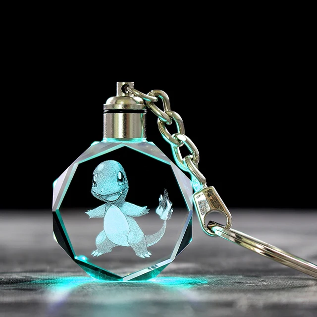Pendentif en cristal Pokemon avec effet 3D - nombreux motifs
