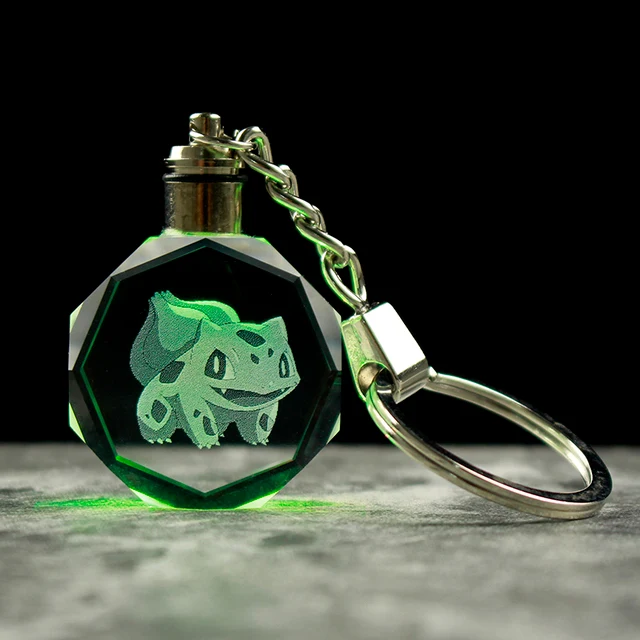 Pendentif en cristal Pokemon avec effet 3D - nombreux motifs