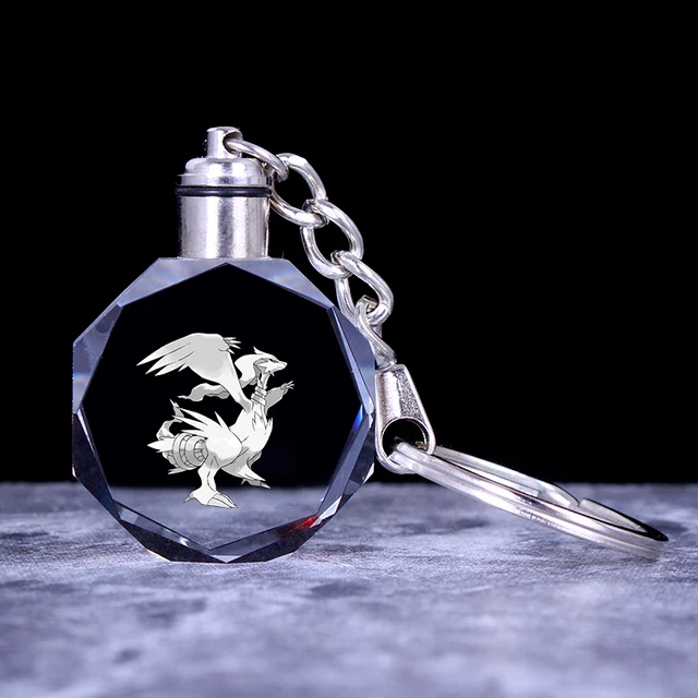 Pendentif en cristal Pokemon avec effet 3D - nombreux motifs