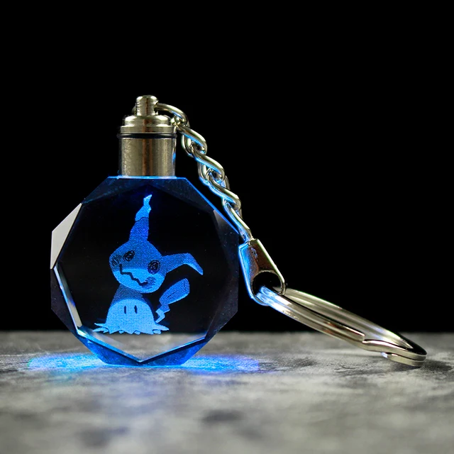 Pendentif en cristal Pokemon avec effet 3D - nombreux motifs