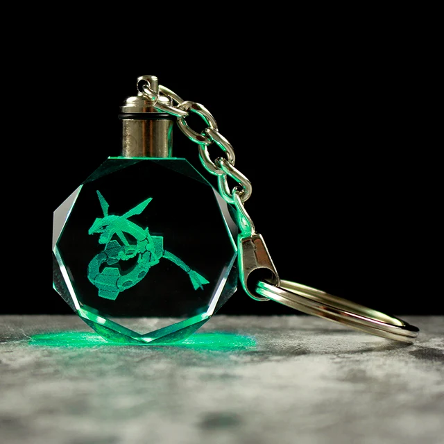 Pendentif en cristal Pokemon avec effet 3D - nombreux motifs