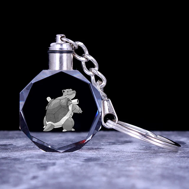 Pendentif en cristal Pokemon avec effet 3D - nombreux motifs