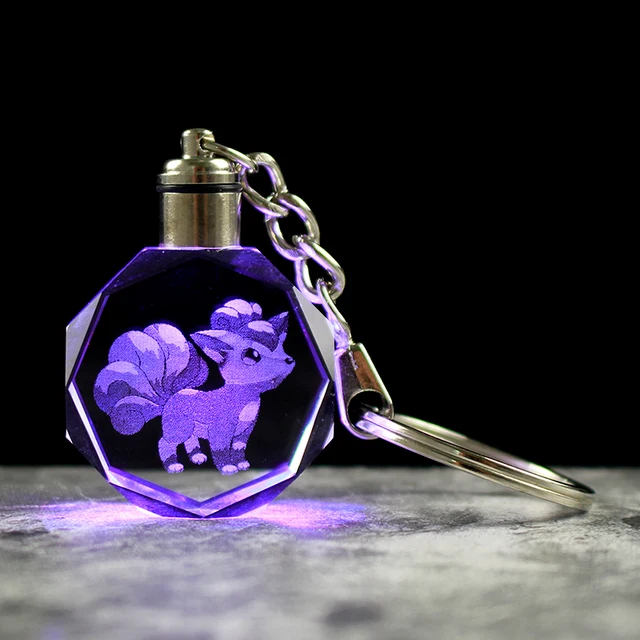 Pendentif en cristal Pokemon avec effet 3D - nombreux motifs