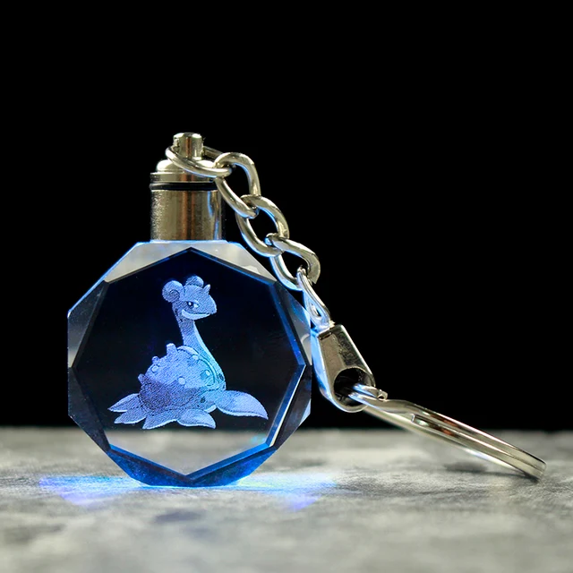 Pendentif en cristal Pokemon avec effet 3D - nombreux motifs