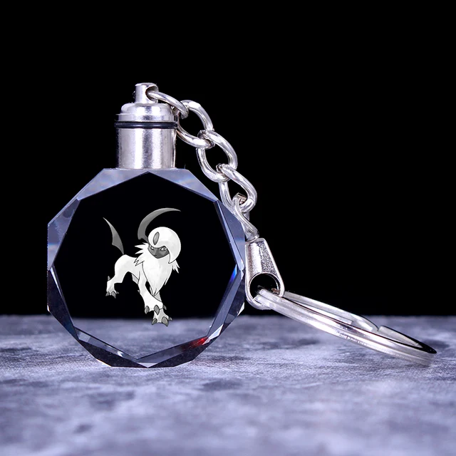 Pendentif en cristal Pokemon avec effet 3D - nombreux motifs