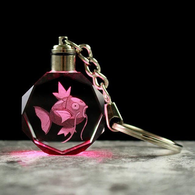 Pendentif en cristal Pokemon avec effet 3D - nombreux motifs