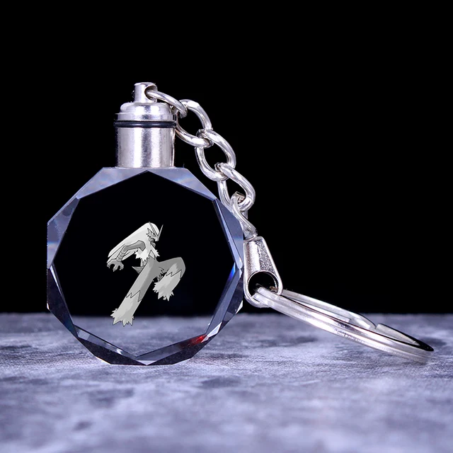 Pendentif en cristal Pokemon avec effet 3D - nombreux motifs