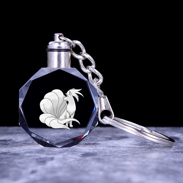 Pendentif en cristal Pokemon avec effet 3D - nombreux motifs