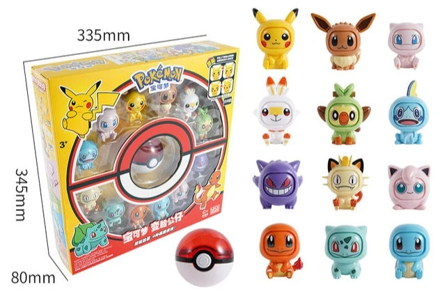 Boîte de jeu Pokémon avec Pokéball et Pokémon changeant de visage