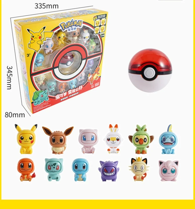 Boîte de jeu Pokémon avec Pokéball et Pokémon changeant de visage