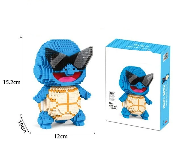 Figurine de blocs de construction Pokémon Carapuce Carapuce (environ 2100 blocs de construction)