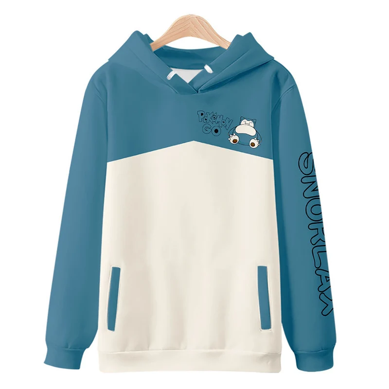 Pokemon Snorlax Relaxo Sweat à capuche à manches longues pour homme