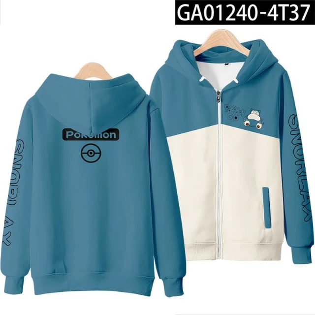 Pokemon Snorlax Relaxo Sweat à capuche à manches longues pour homme