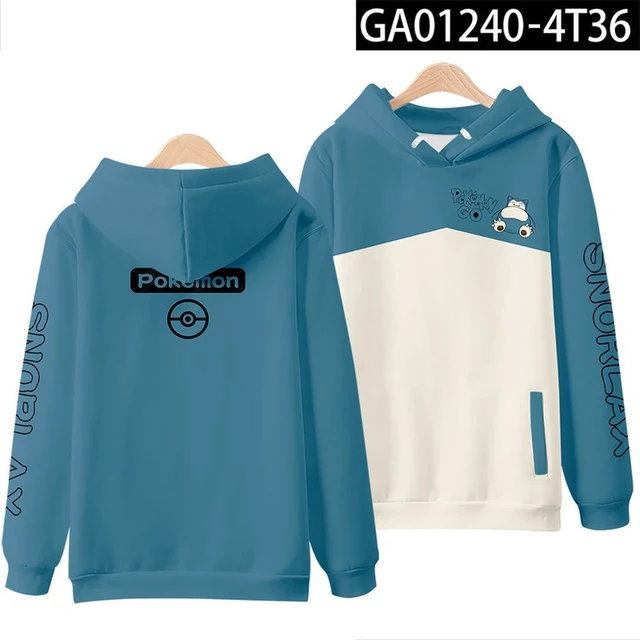 Pokemon Snorlax Relaxo Sweat à capuche à manches longues pour homme