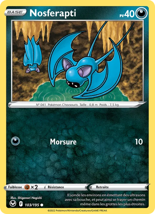 Nosferapti 103/195 — EB12 – Tempête Argentée — Carte Pokémon française