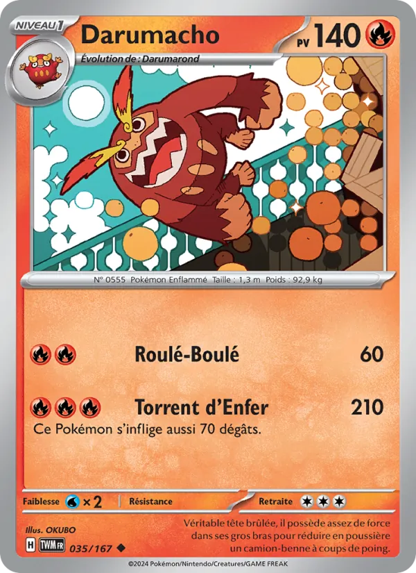Darumacho 35/167 — EV06 – Mascarade Crépusculaire — Carte Pokémon française