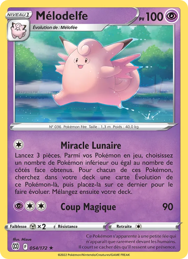 Mélodelfe 54/172 — EB09 - Stars Etincelantes — Carte Pokémon française