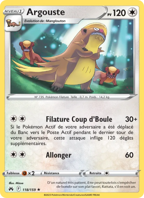 Argouste 118/159 — EB12.5 – Zénith Suprême — Carte Pokémon française