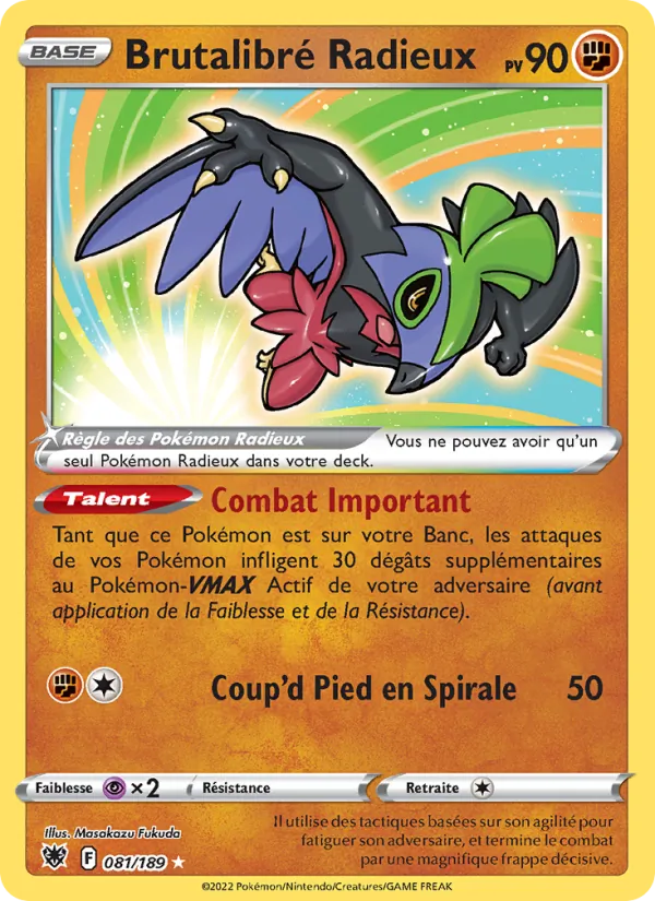 Brutalibré Radieux 81/189 — EB10 – Astres Radieux — Carte Pokémon française