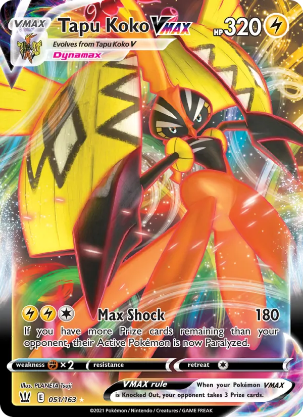 Tokorico VMAX 51/163 — SWSH5 – Battle Styles — Carte Pokémon anglaise