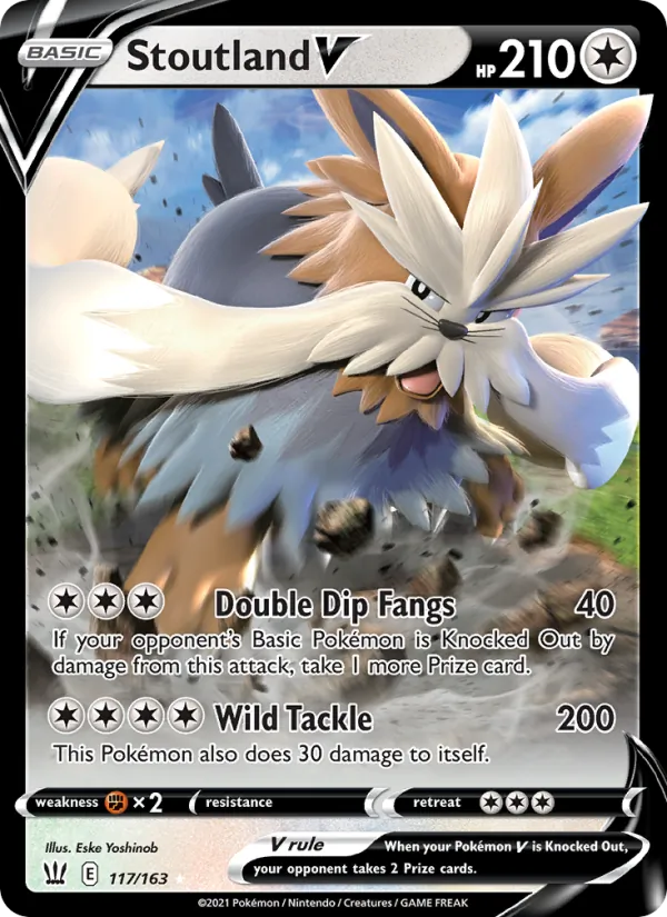 Mastouffe V 117/163 — SWSH5 – Battle Styles — Carte Pokémon anglaise