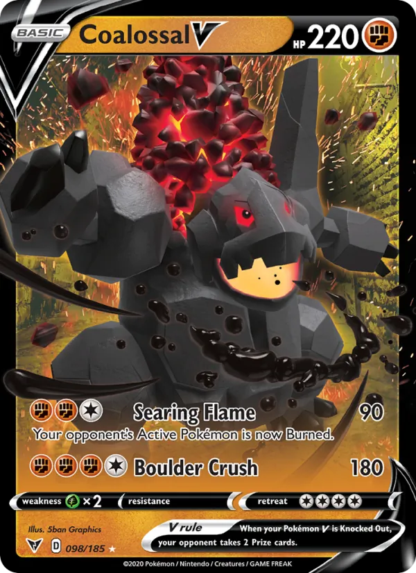 Monthracite V 98/185 — SWSH4 – Vivid Voltage — Carte Pokémon anglaise