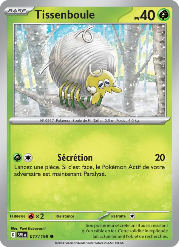 Tissenboule 17/198 — EV01 – Écarlate et Violet — Carte Pokémon française