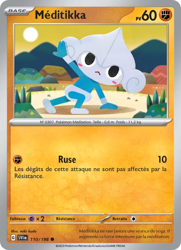 Méditikka 110/198 — EV01 – Écarlate et Violet — Carte Pokémon française