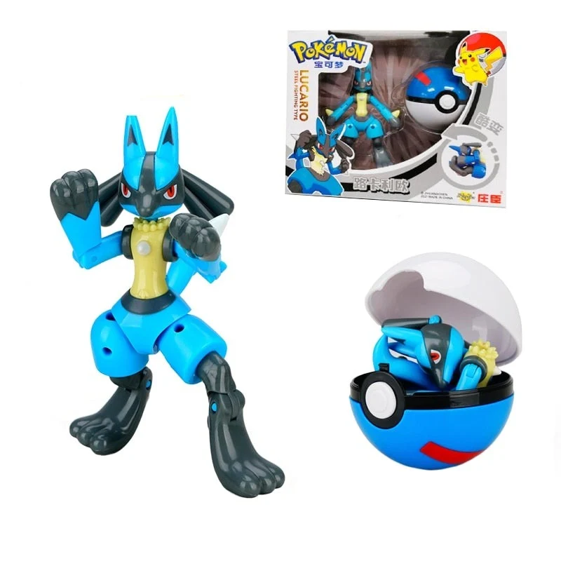 Figurine Lucario avec Pokeball