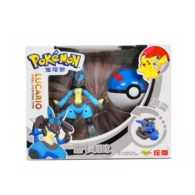 Figurine Lucario avec Pokeball