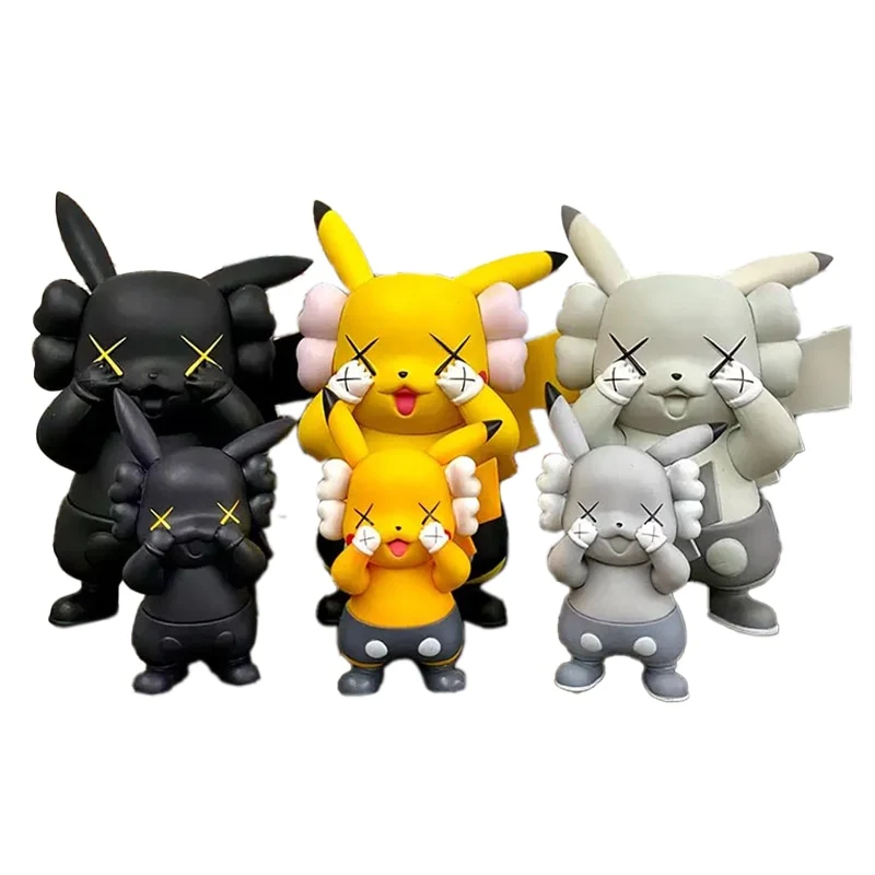 Figurines d'anime Pikachu de différentes couleurs (10 cm ou 18 cm)