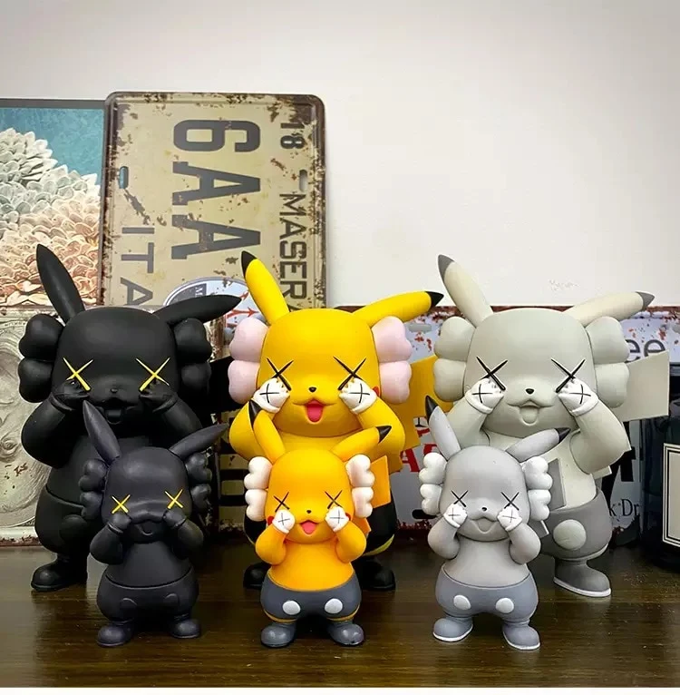 Figurines d'anime Pikachu de différentes couleurs (10 cm ou 18 cm)