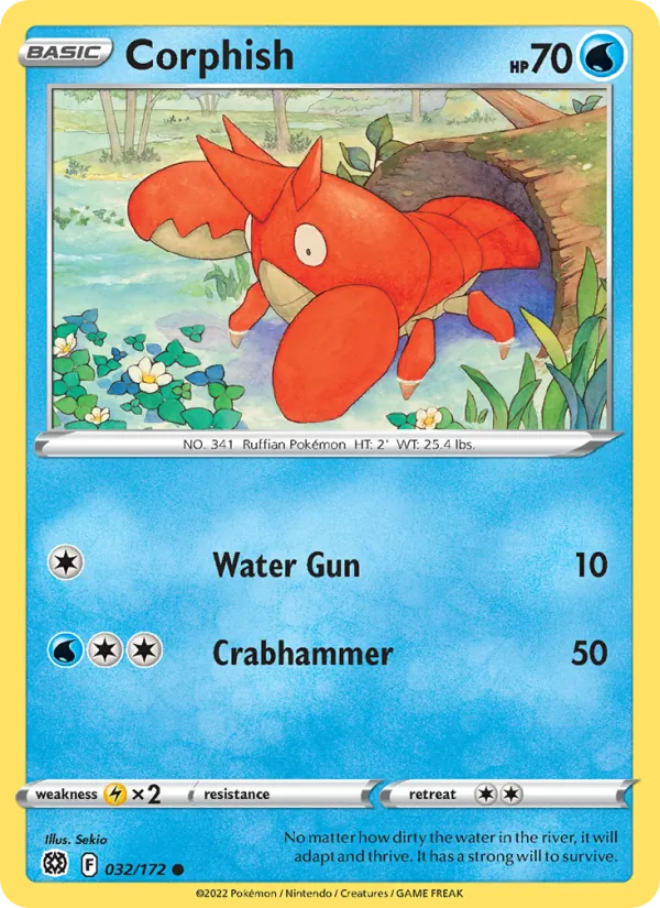 Écrapince 32/172 — SWSH9 – Brilliant Stars — Carte Pokémon anglaise
