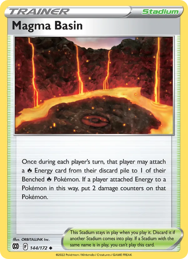 Bassin de Magma 144/172 — SWSH9 – Brilliant Stars — Carte Pokémon anglaise